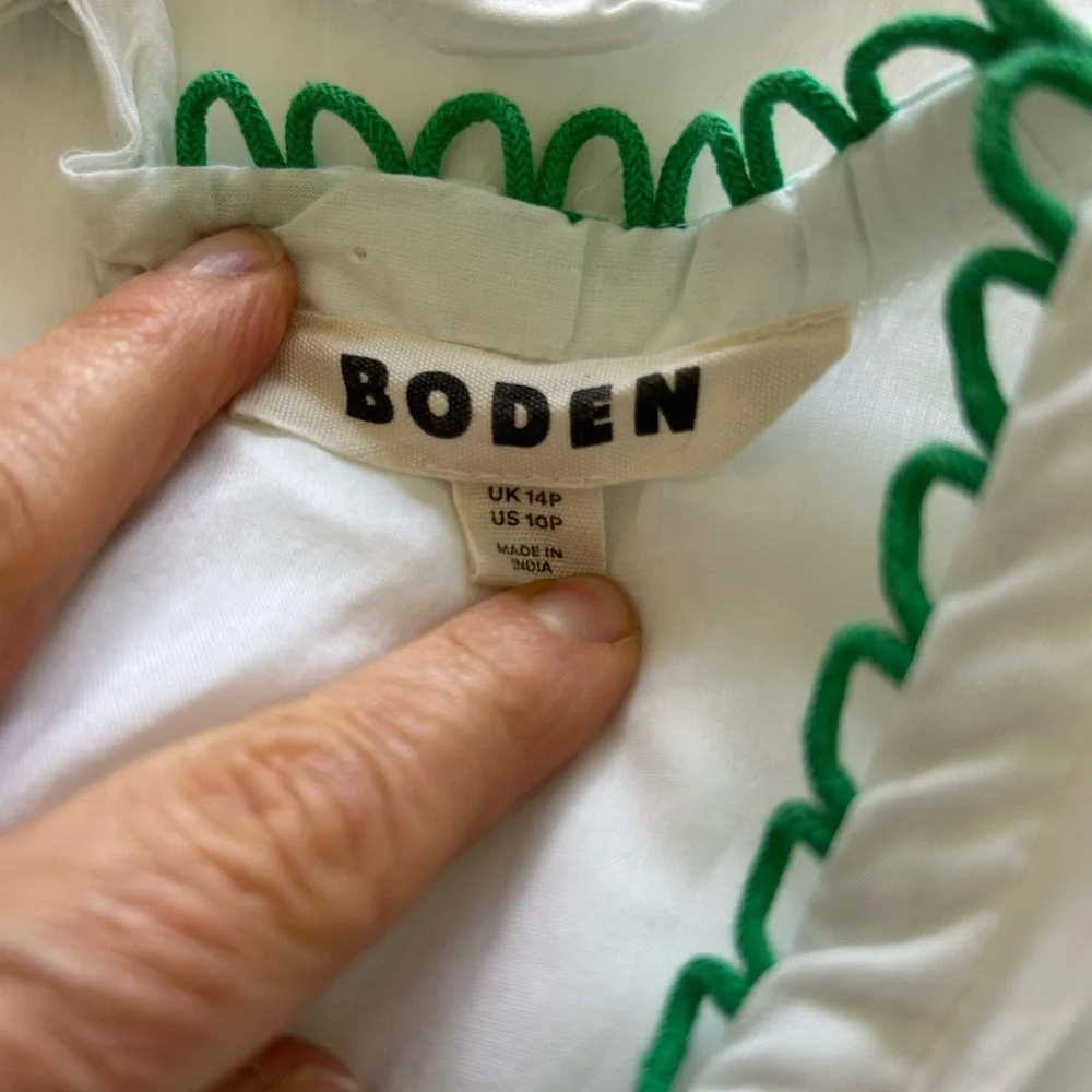 BODEN SERENA COTTON TIE FULL CIRCLE MAXI DRESS MULTI TROPICAL LOVE BIRDS PARROTS - Picture 12 of 13